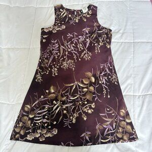 Vintage 90s All That Jazz Womens Dress 5/6 Purple Floral Round Neck Mini Y2K USA
